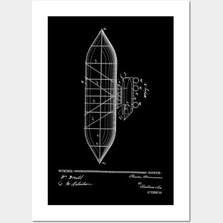 Air Ship Vintage Patent Hand Drawing Posters and Art